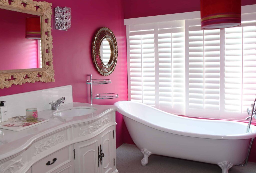 Norman Shutters Pink Bathroom scaled brandon