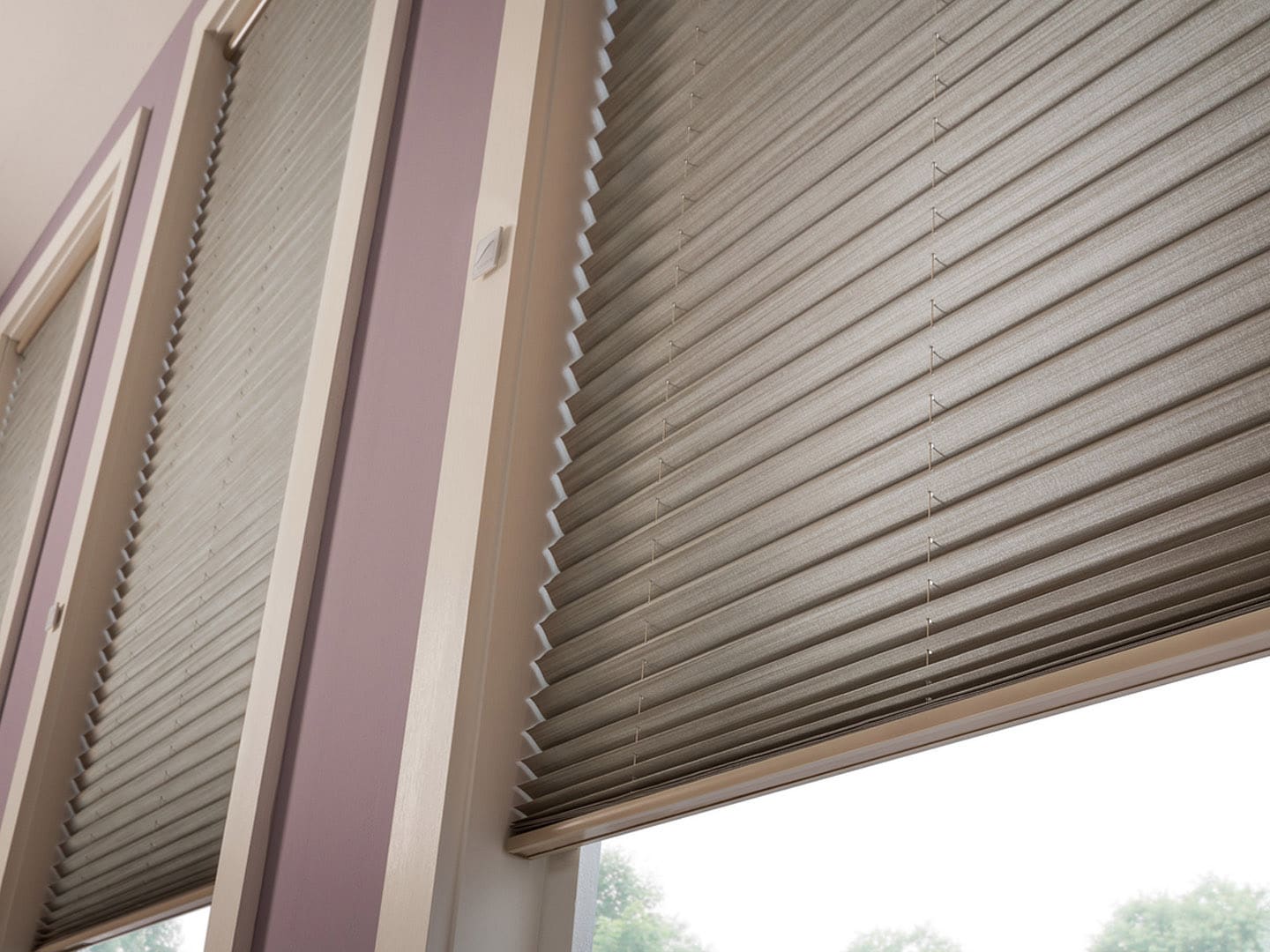 Pleated window shades example brandon
